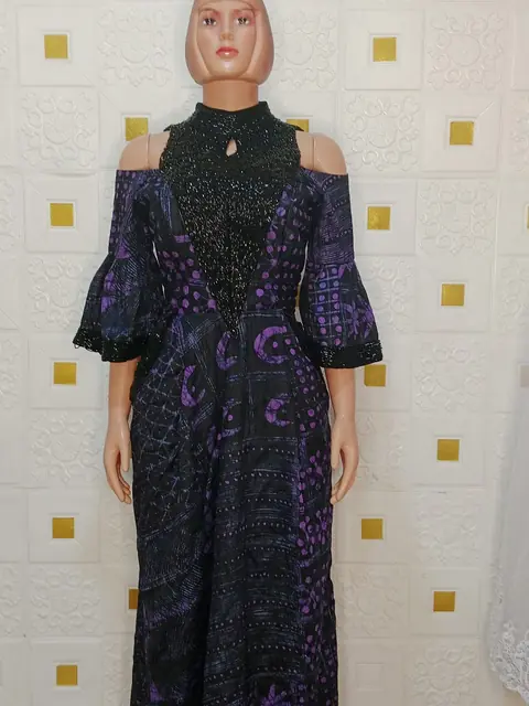 Bespoke cold-shoulder sequinned evening dress